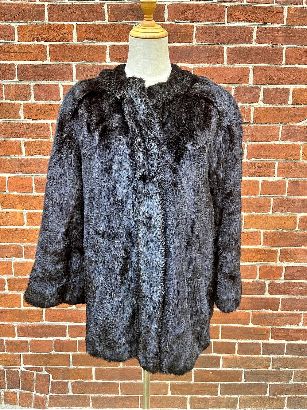 Valentino Vintage Mink Black Fur Coat